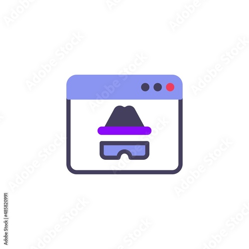 Private browser window flat icon