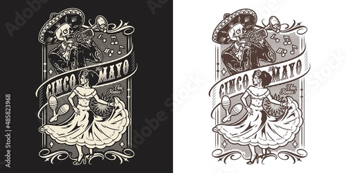 Cinco de Mayo performance monochrome banner