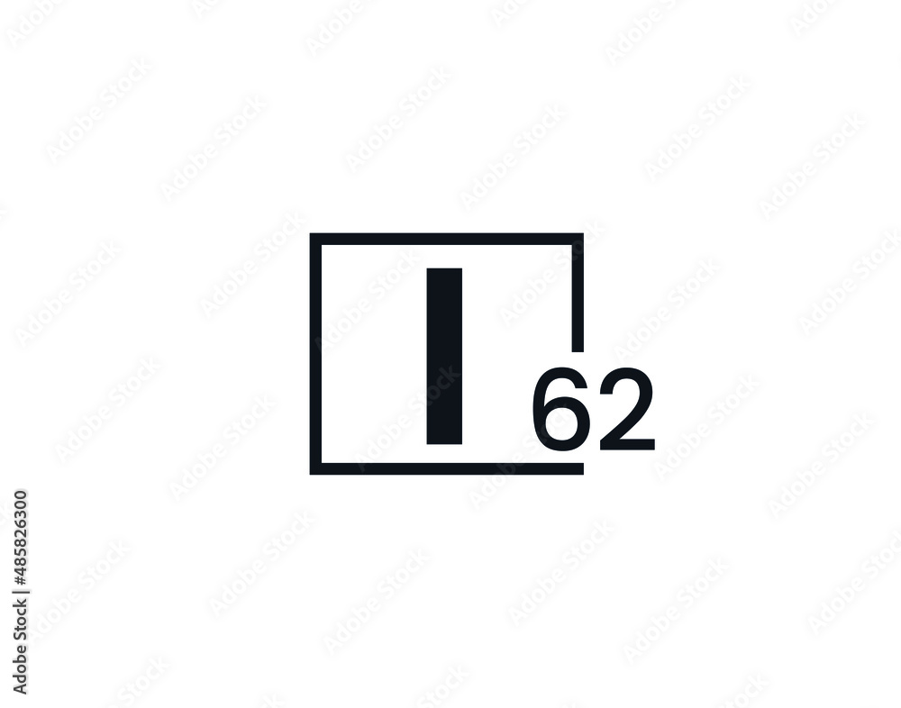 Obraz premium I62, 62I Initial letter logo