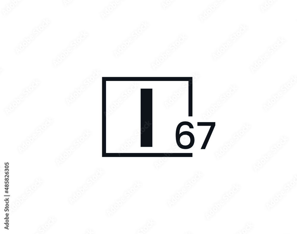 Obraz premium I67, 67I Initial letter logo