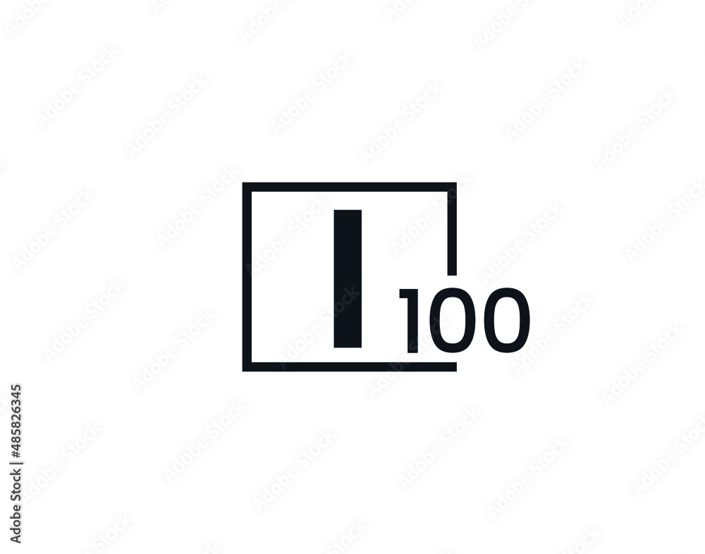 Obraz premium I100, 100I Initial letter logo