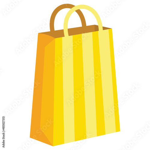 Yellow Stripe Shopping Bag