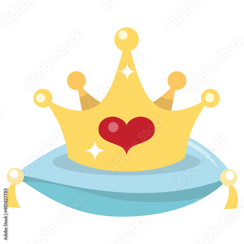 Cartoon Crown On Pillow