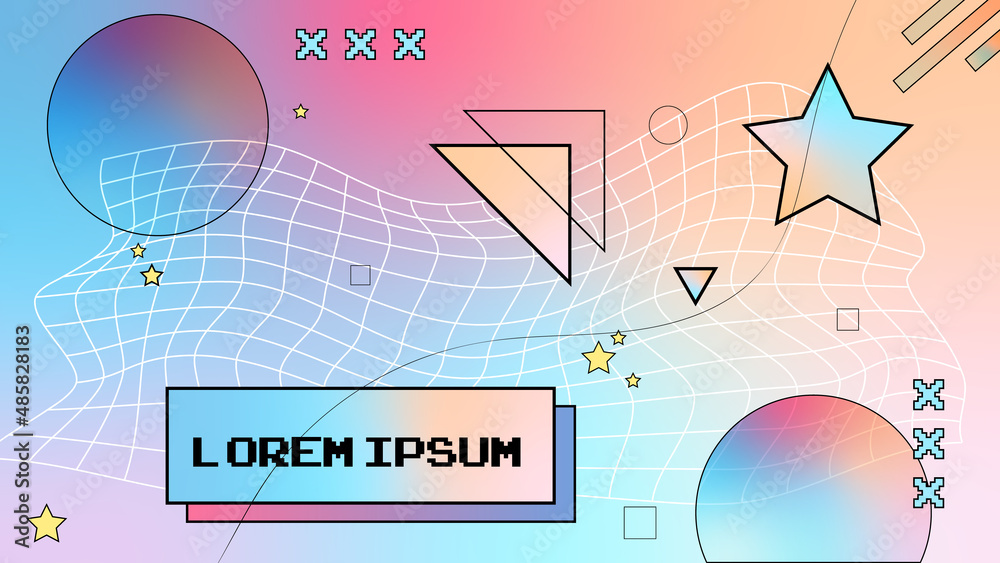 Obraz premium Flat abstract wire frame background template premium vector