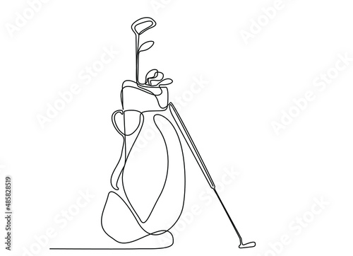 golf gear filled with full equipment
