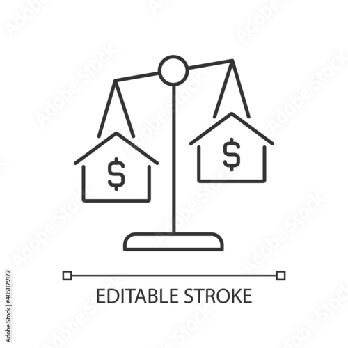 Vászonkép House comparables linear icon