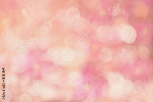 Pink delicate defocused flowers, abstract blurred background