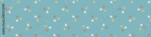 Gender neutral sunshine vector banner . Simple whimsical romantic 2 tone border. Kids nursery wallpaper or scandi all over print. 