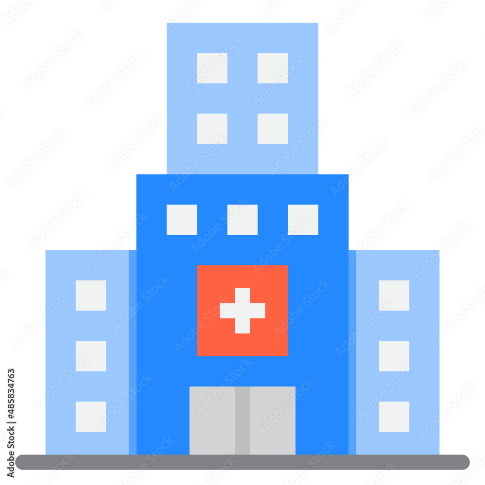 Obraz premium hospital building flat style icon