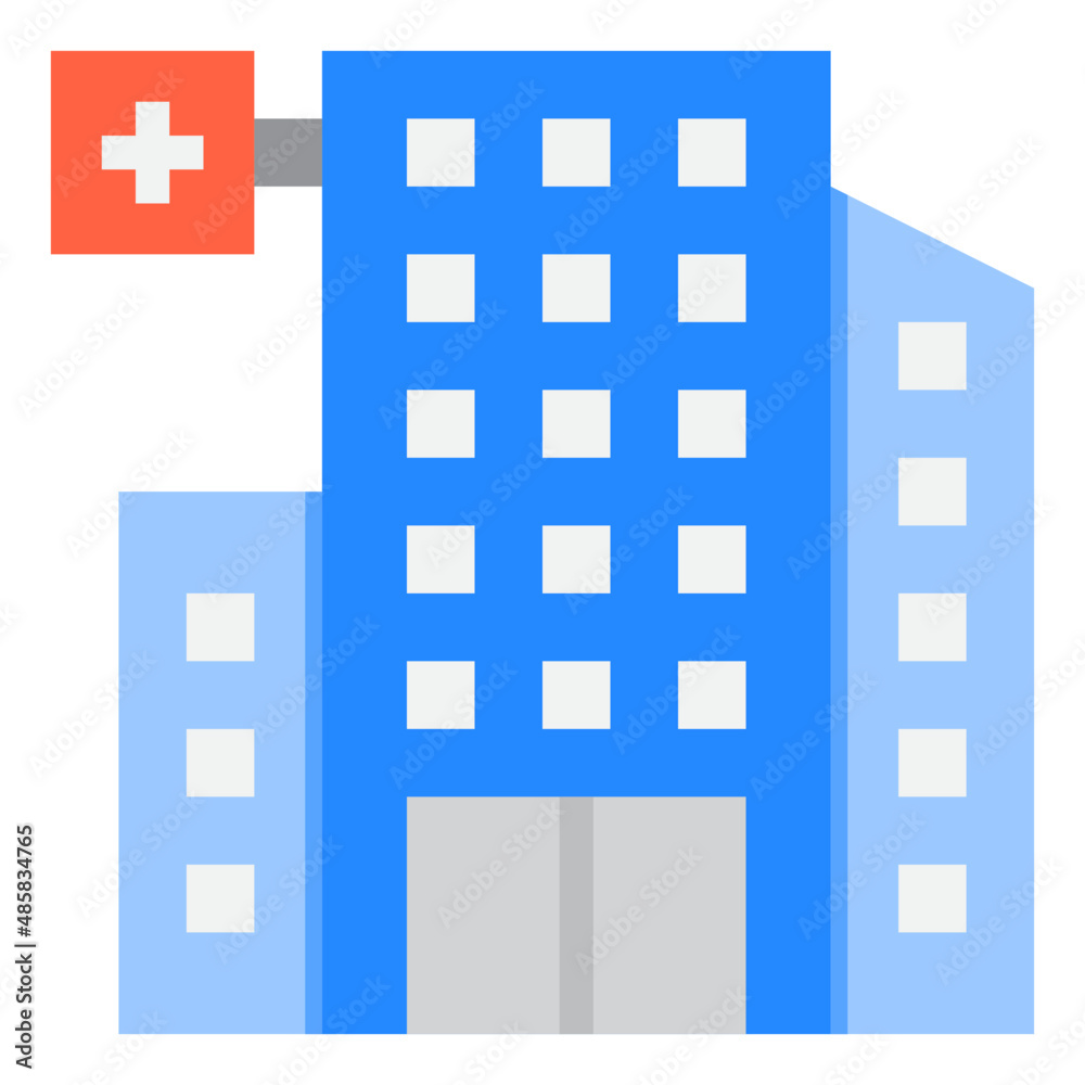 hospital building flat style icon hospital building flat style icon