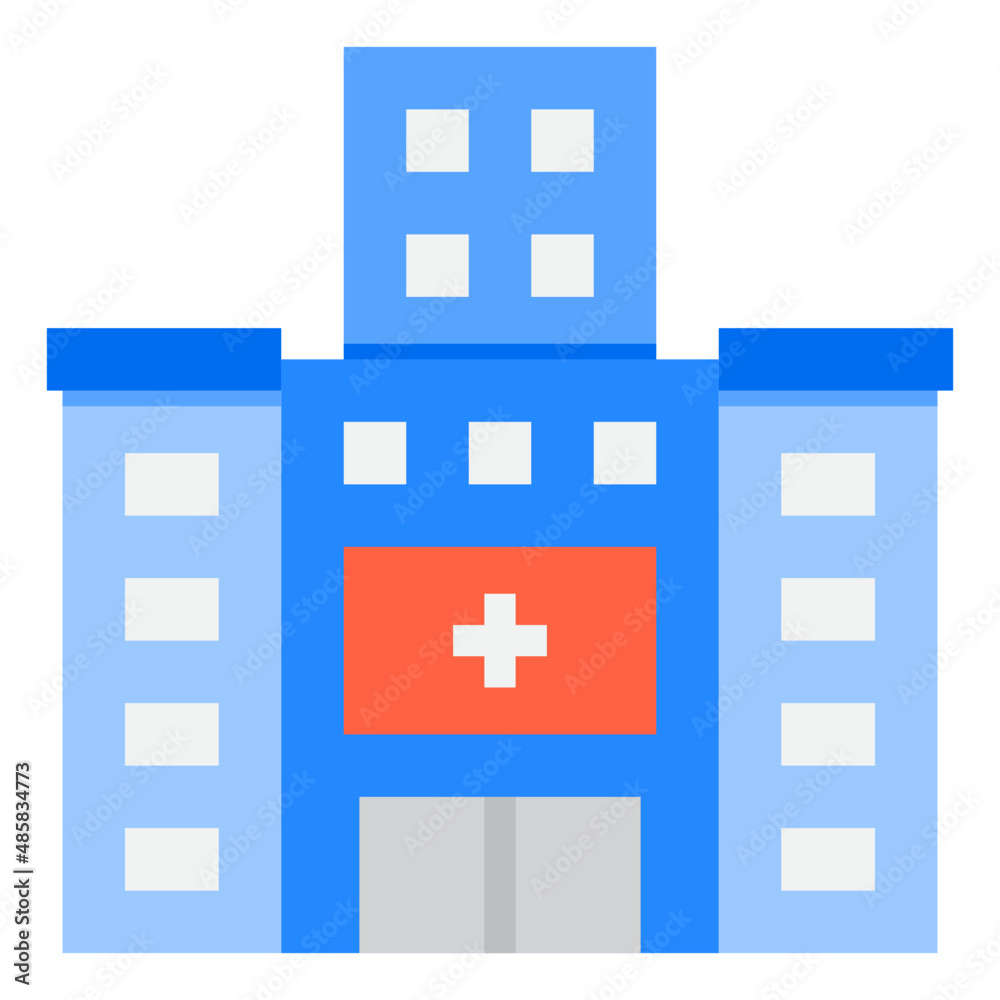 hospital building flat style icon hospital building flat style icon