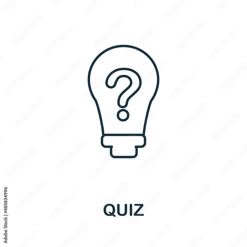 Quiz icon. Line element from school education collection. Linear Quiz icon sign for web design, infographics and more. Quiz icon. Line element from school education collection. Linear Quiz icon sign for web design, infographics and more.