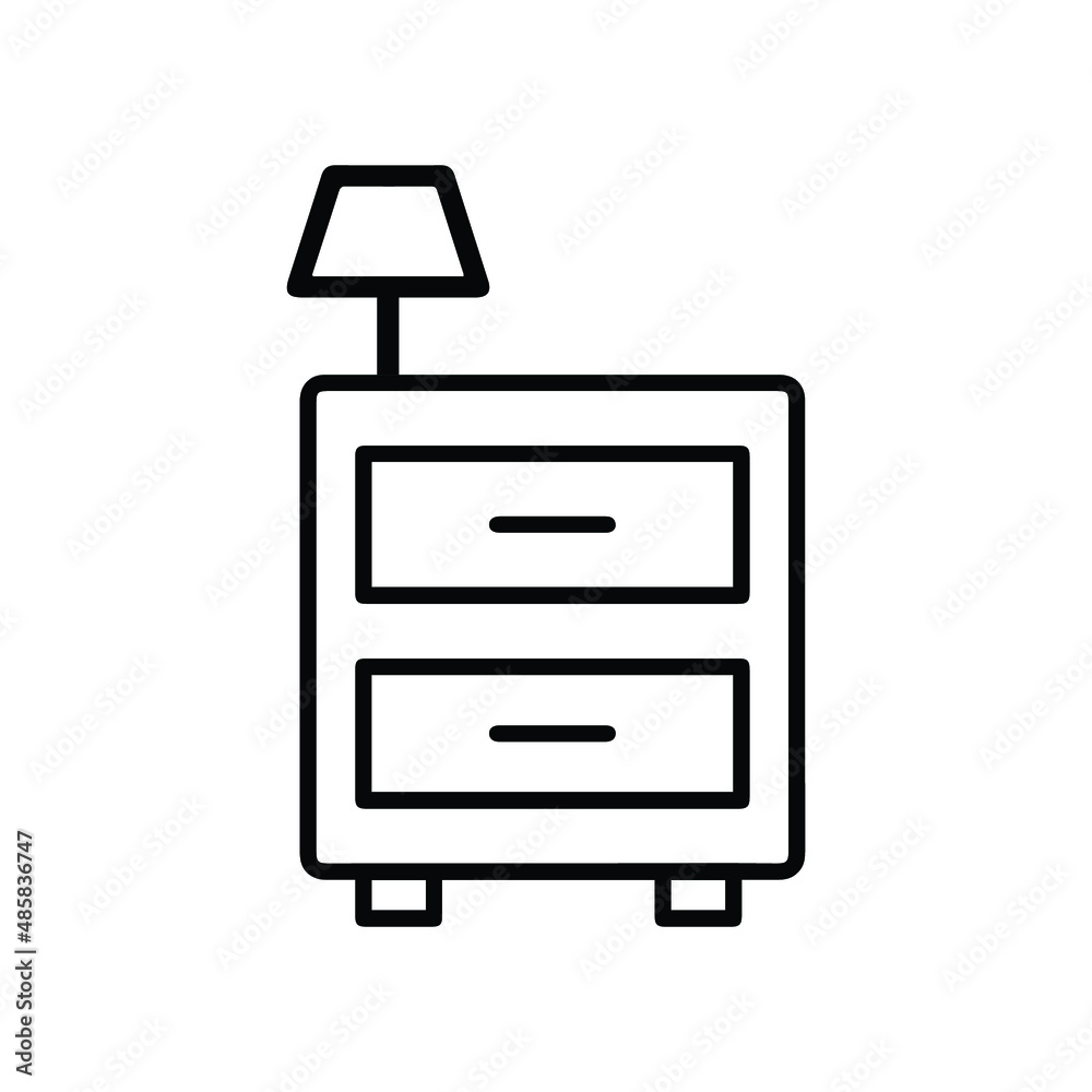 Bedside or table bedside icon Bedside or table bedside icon