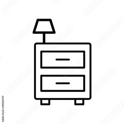 Bedside or table bedside icon