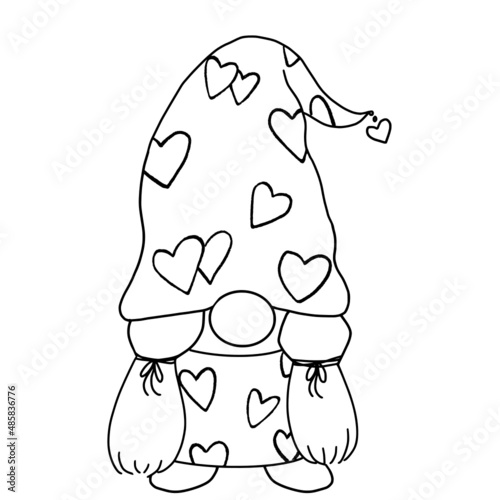 Valentine girl Gnome, Outline