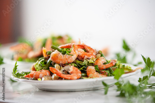 Asian Fried Shrimps with Buckwheat Noodles
