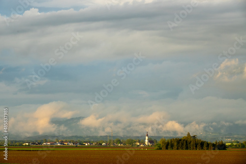 impending squall with rain, impending hurricane, impending rain, approaching storm, Prairie Storm, the storm is coming, approaching storm, thunderstorm, tornado, mesocyclone, climate, Shelf cloud photo