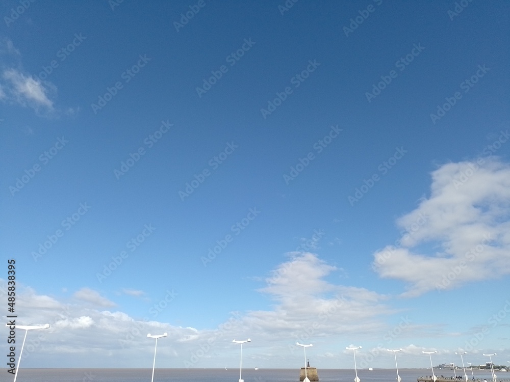wind turbine and blue sky
