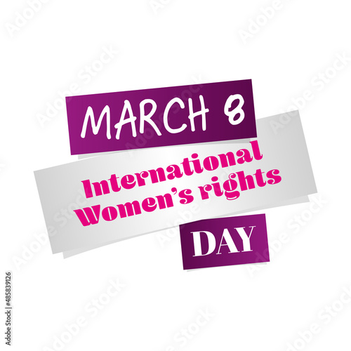 March 8 th - International womens rights day design slide