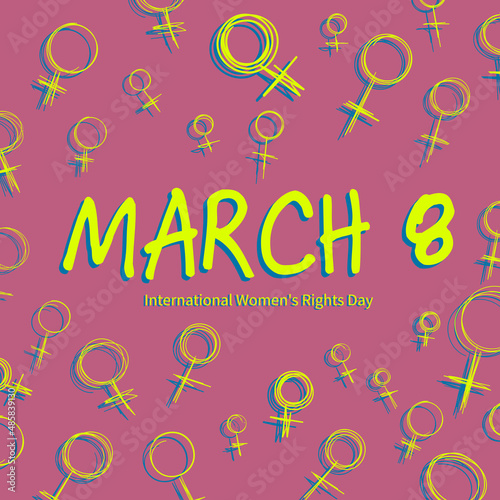 March 8 th - International womens rights day design slide