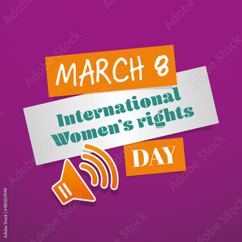 March 8 th - International womens rights day design slide