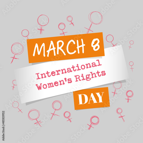 March 8 th - International womens rights day design slide