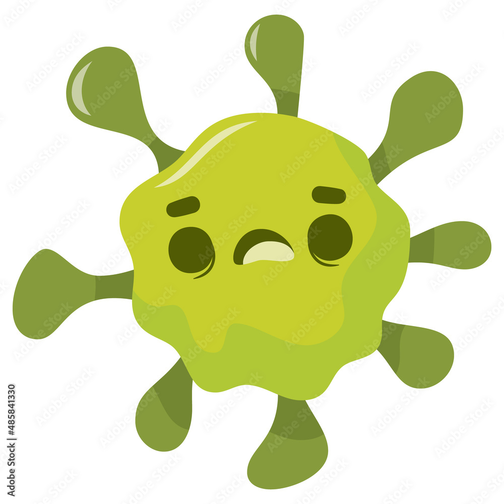 Fototapeta premium Cartoon Virus Germ