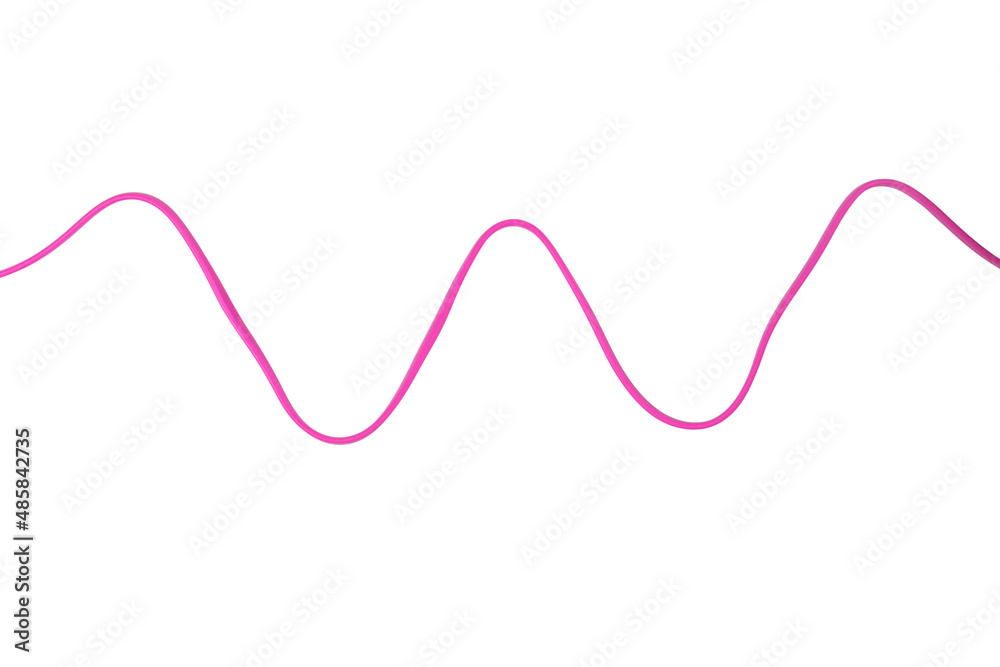 pink silicone cable on white isolated pink silicone cable on white isolated