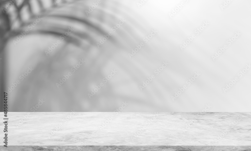 Shadow leaves blurred background with marble floor well editing display  products and text present on free space backdrop Stock Photo | Adobe Stock