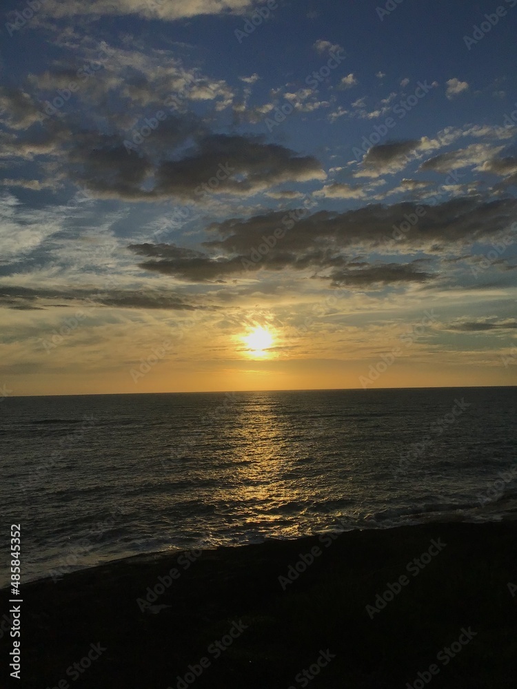 sunset over the ocean