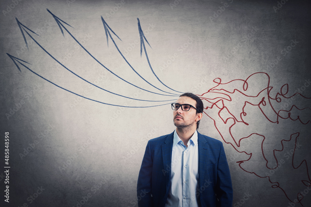 Fotografie Successful businessman looking away contemplating