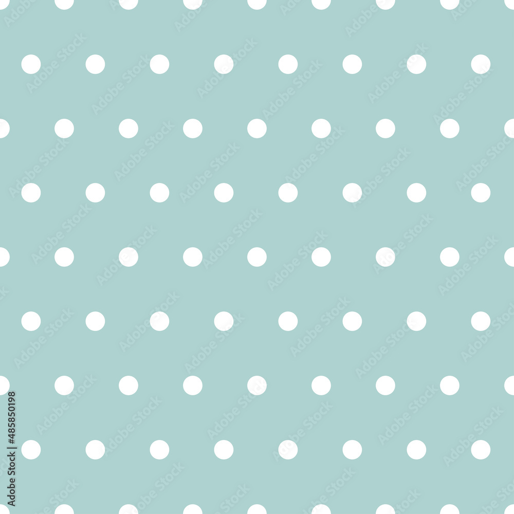 Seamless polka dot blue pattern with circles