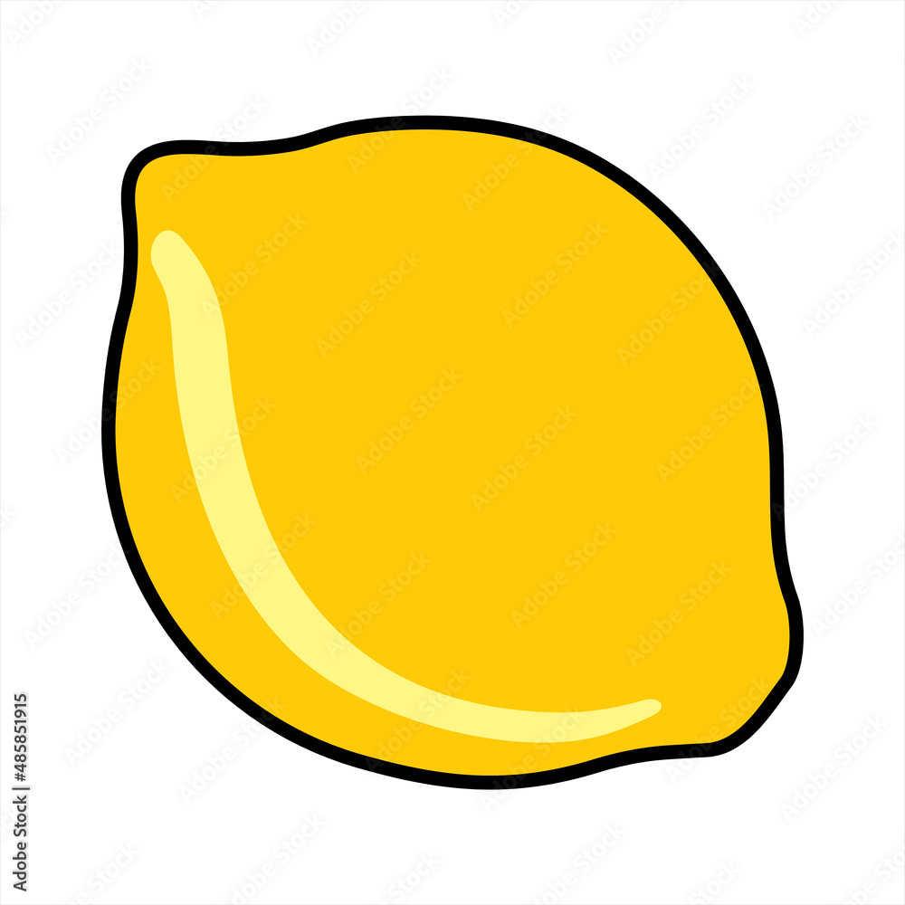 illustration of a yellow lemon