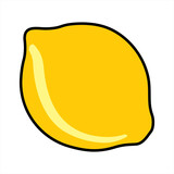 illustration of a yellow lemon