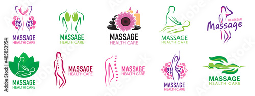 Vector logo of the medical back massage salon