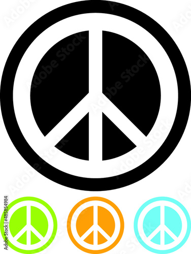 Peace sign. Pacifism and antiwar symbol. Pacific vector icon