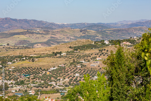 Valley and mountains view. Travel photograph, wonderful sunny spring day, Alcaucin, Malaga, Andalusia, Spain © lightcaptured