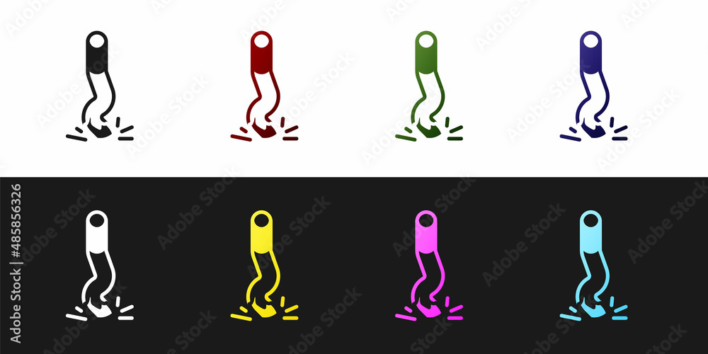 Set Cigarette butt icon isolated on black and white background. Stubbed out cigarette. Vector Set Cigarette butt icon isolated on black and white background. Stubbed out cigarette. Vector