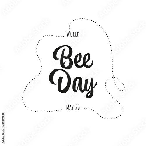Calligraphy hand lettering with honeycombs - World Bee Day