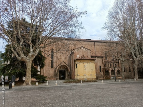 Uno scorcio della chiesa degli Eremitani e della piazza attigua in Padova Veneto Italia photo