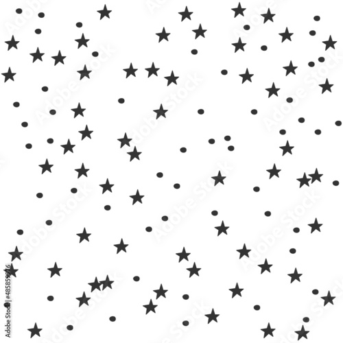 Cute nursery stars seamless pattern. Constellations