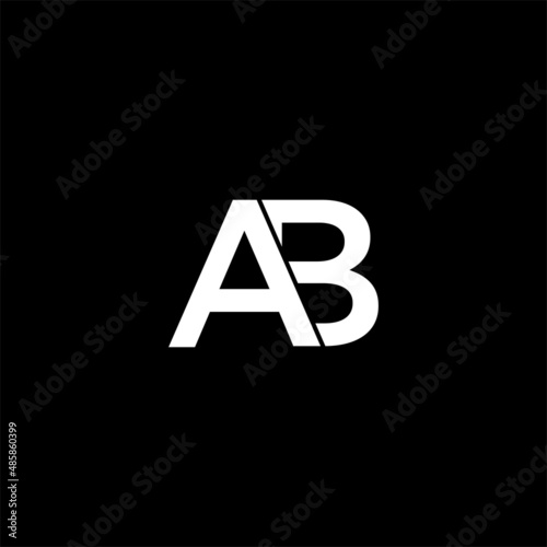 Letter AB logo design template elements