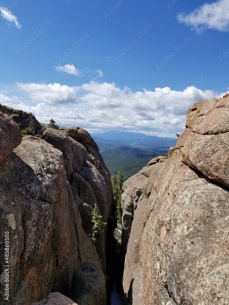 Scenic Landscape Rock Formations and Trees at Devil's Head Lookout Colorado