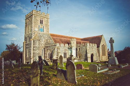 The St Helen's Church in Cliffe, Kent, England photo
