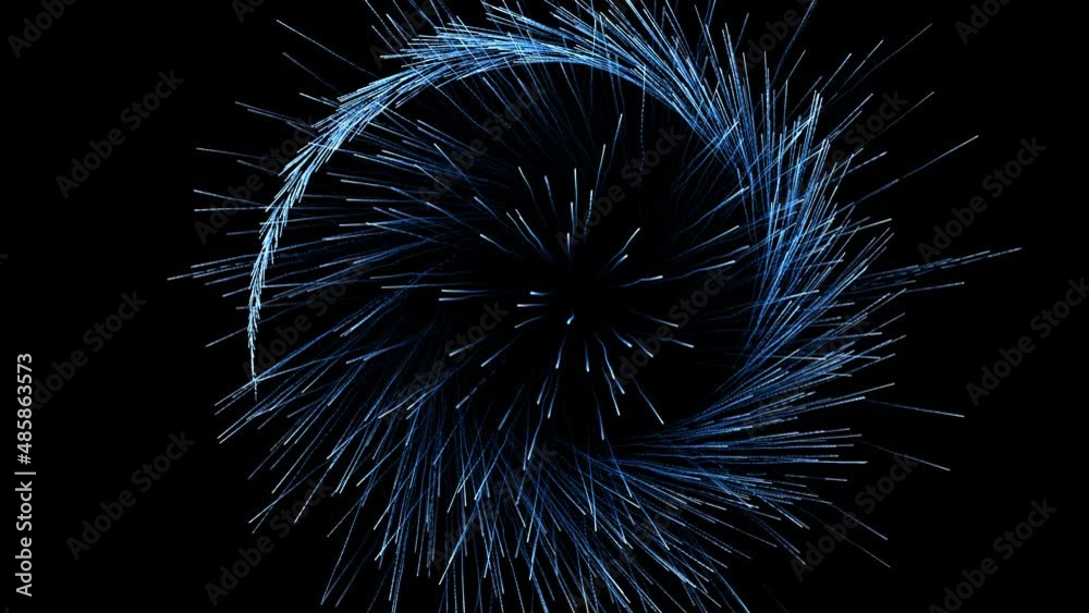 firework spiral animation with sparkles and rockets alpha channel
