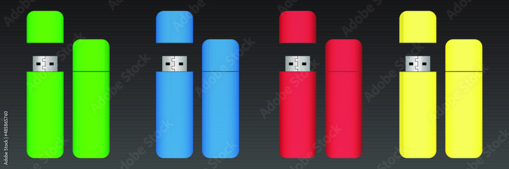 Usb Flash Drive Black Close Realistic Memory Portable Device.Vector illustration isolated on white background.Realistic Detailed 3d Color USB Flash Drive Set Isolated on a White Background. Vector ill Usb Flash Drive Black Close Realistic Memory Portable Device.Vector illustration isolated on white background.Realistic Detailed 3d Color USB Flash Drive Set Isolated on a White Background. Vector ill