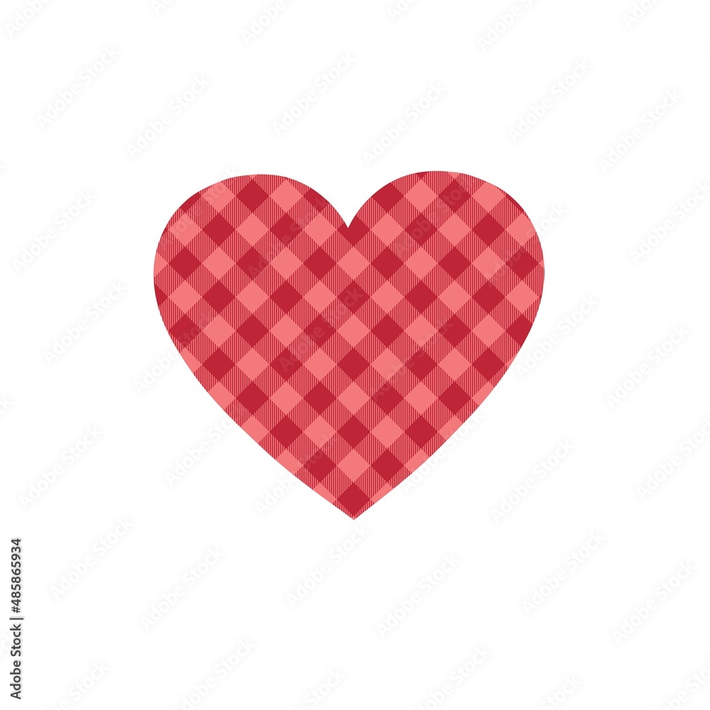 Pink heart vector pattern with patterns in a cage