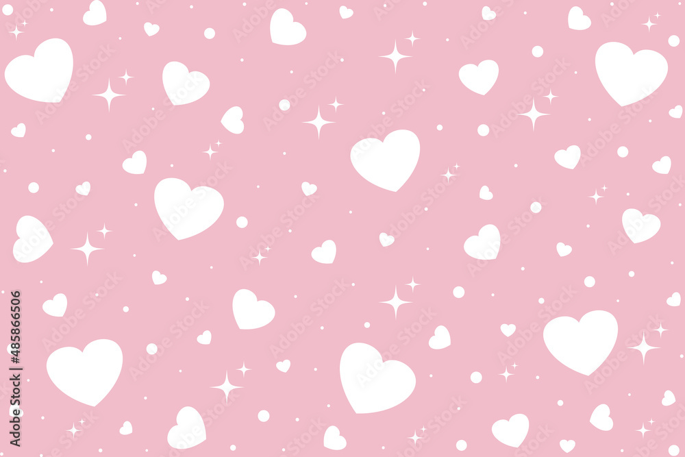 Hearts pattern background. Vector illustration.