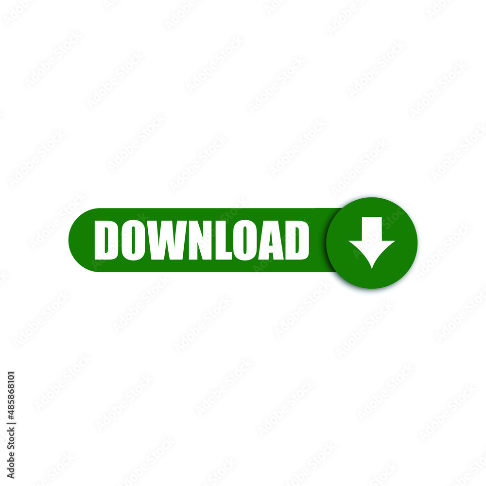 Download button vector. Download button with an arrow and text download. Beautiful download button. Green download button