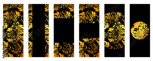 Menu design. Black restaurant menu design. Сhinese food. Banner. llustration from vector about modern template deluxe design.